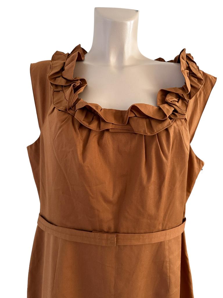 Elie Tahari jurk XL, Kleding | Dames, Bruin, Maat 46/48 (XL) of groter, Ophalen of Verzenden, Zo goed als nieuw