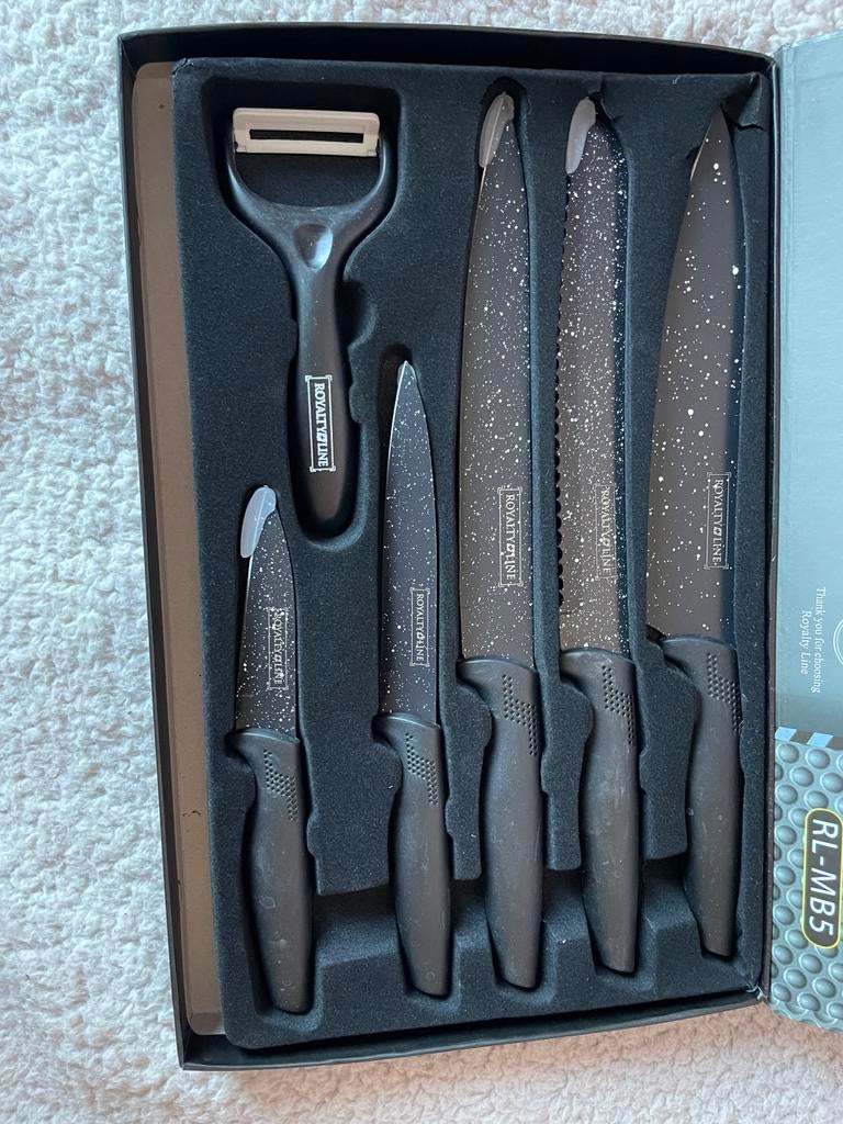 Royalty Line 6-delige messenset, Ophalen of Verzenden, Zo goed als nieuw, Rvs of Chroom