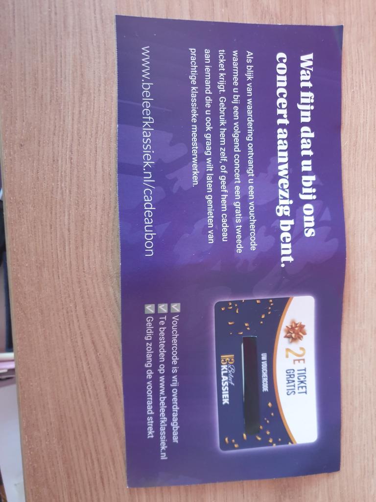 Beleef klassiek concert vouchercode voor 2e ticket gratis, Tickets en Kaartjes, Twee personen