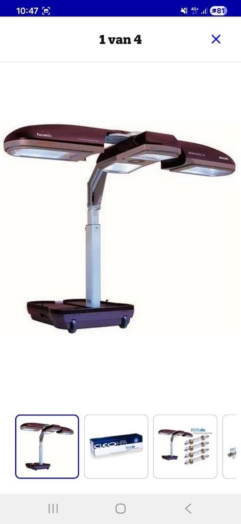 Sunmobile HB 971 Facial Plus - Opvouwbaar Solarium, Ophalen, Zonnebank enkelzijdig, Minder dan 10 lampen