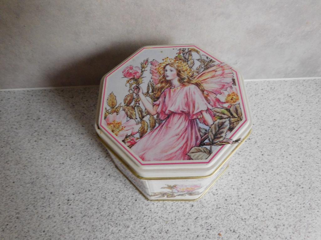 Voorraadblik 11x11x9 cm. Flower Fairies, Overige materialen, Overige typen, Ophalen of Verzenden, Zo goed als nieuw