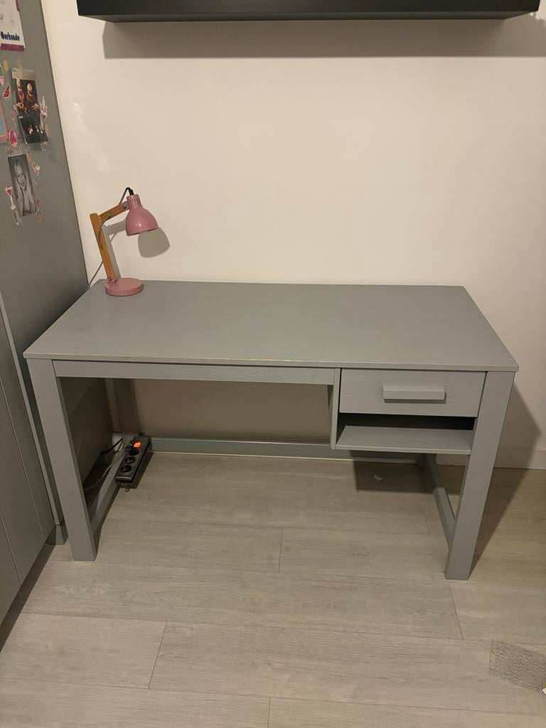 Woood Dennis Bureau Grijs met lade, Ophalen, Gebruikt, Kinderbureau, Overige merken