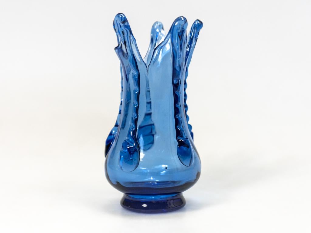 Italiaanse blauwe Murano vaas uit de jaren 60, Ophalen of Verzenden