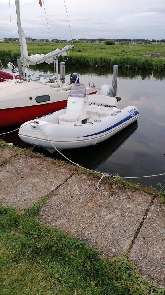 Rubberboot Grand Goldline 380 met trailer, Gebruikt, Benzine, Minder dan 70 pk, Overige materialen