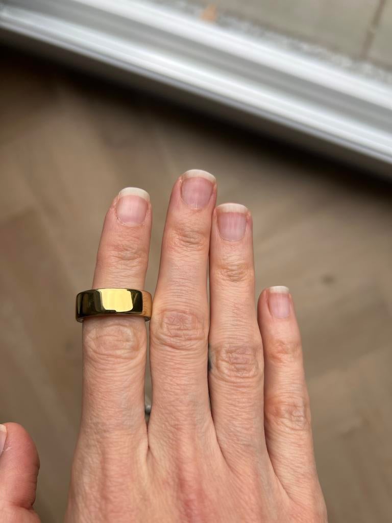 Oura Ring Gold gen 4 Maat 8 met 9 maanden Natural Cycles, Sieraden, Tassen en Uiterlijk, Ringen, Overige materialen, Ophalen of Verzenden