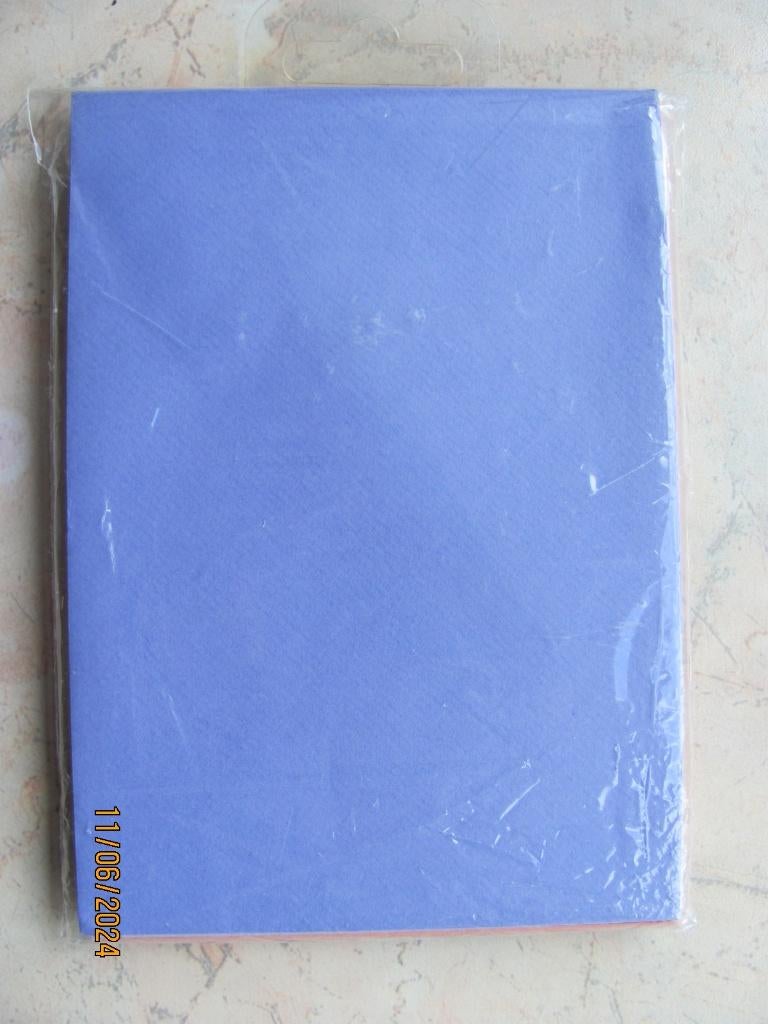 NIEUW assorti KAARTEN dubbel rechthoek ENVELOP papier PASTEL, Ophalen of Verzenden, Nieuw, Overige thema's, Blanco kaart of Basiskaart