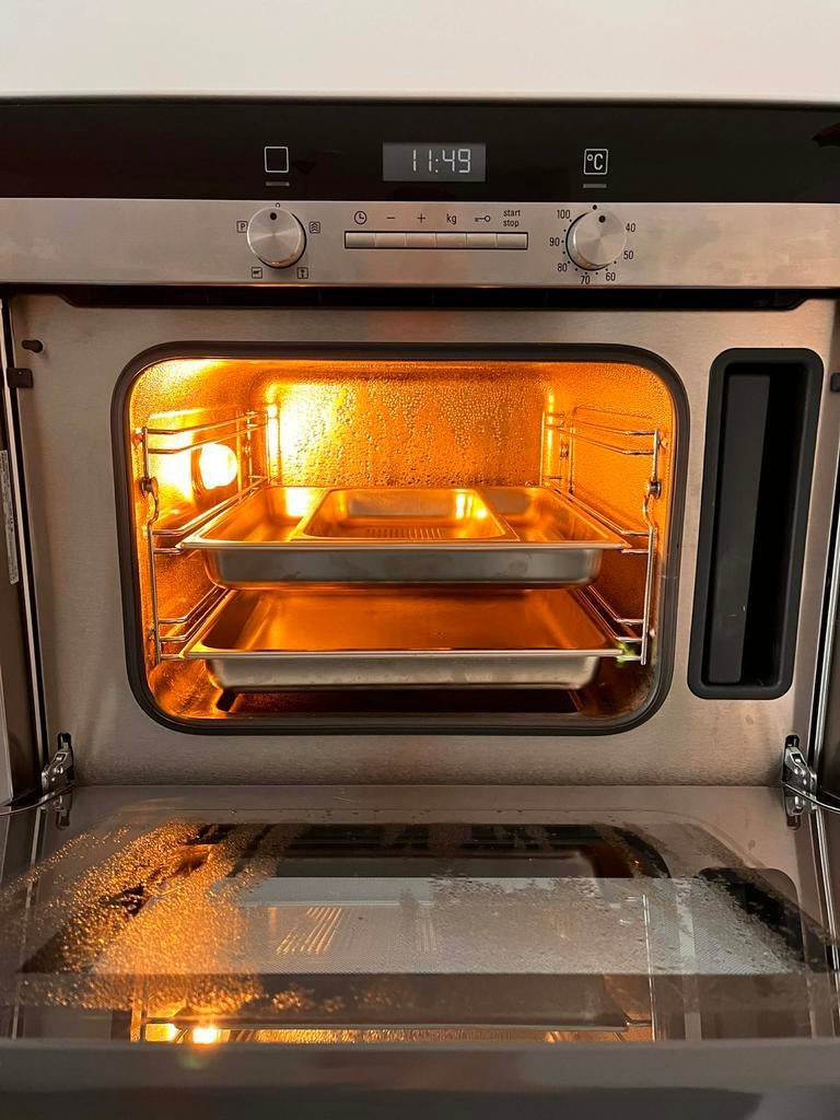 Siemens inbouw stoomoven (studioLine) HB24D582, 45 tot 60 cm, Gebruikt, Oven, 60 cm of meer