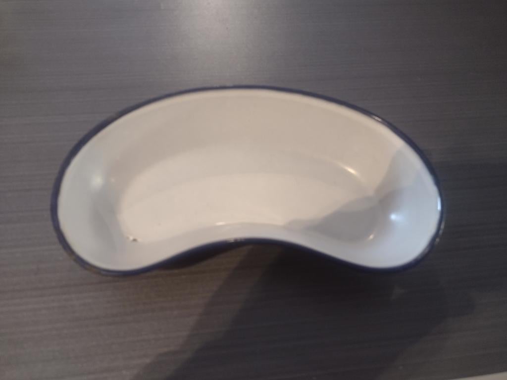 Emaille bekken niervormig, vintage medische schaal, Ophalen of Verzenden