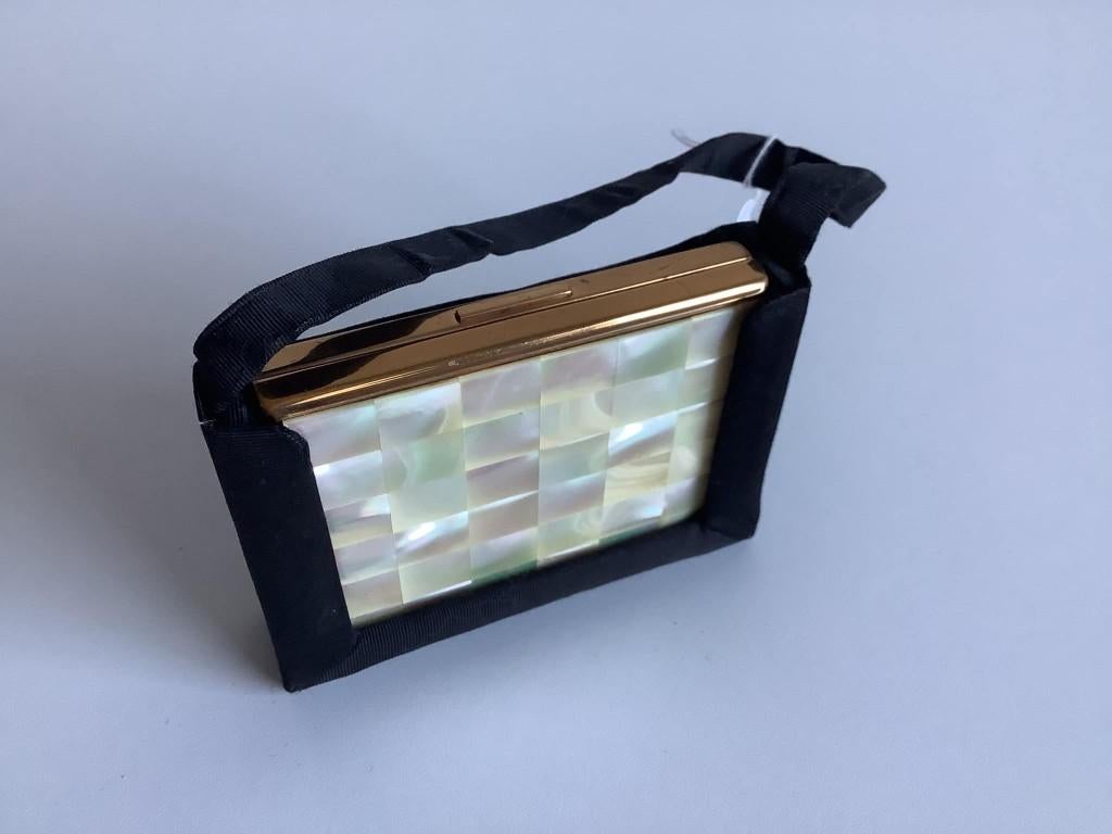 Prachtig vintage avondtasje / carryall in parelmoer, Ophalen of Verzenden