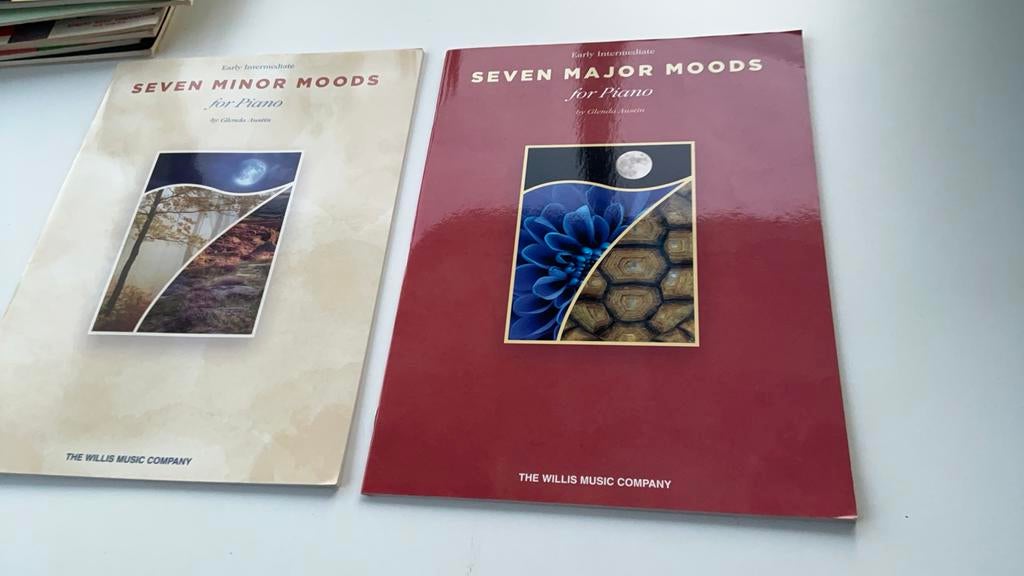 2 pianoboeken Glenda Austin seven minor/major moods NW, Muziek en Instrumenten, Bladmuziek, Ophalen of Verzenden, Nieuw, Les of Cursus