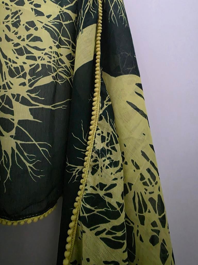 Nieuwe sjaal col model met mooie randje en lime kleur / poly, Maat 46/48 (XL) of groter, Nieuw, Ophalen of Verzenden, Onbekend