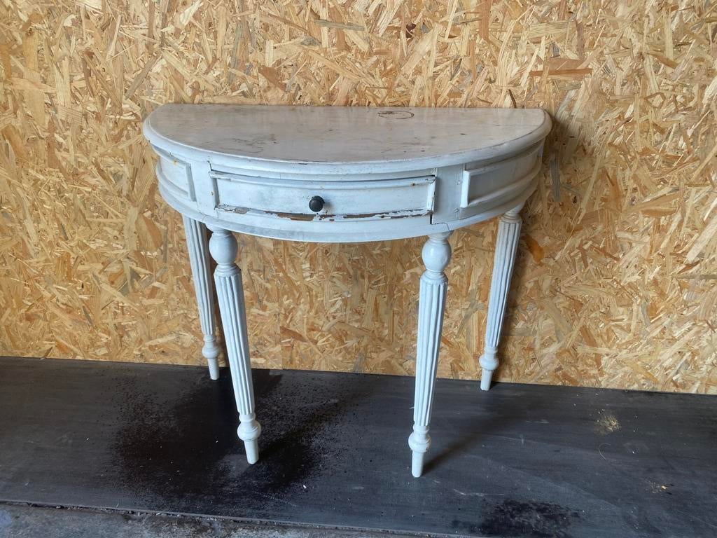 Wandtafel met lade halfrond (opknapper), Huis en Inrichting, Tafels | Sidetables, Ophalen, Miedema Tools, 50 tot 100 cm, Zo goed als nieuw
