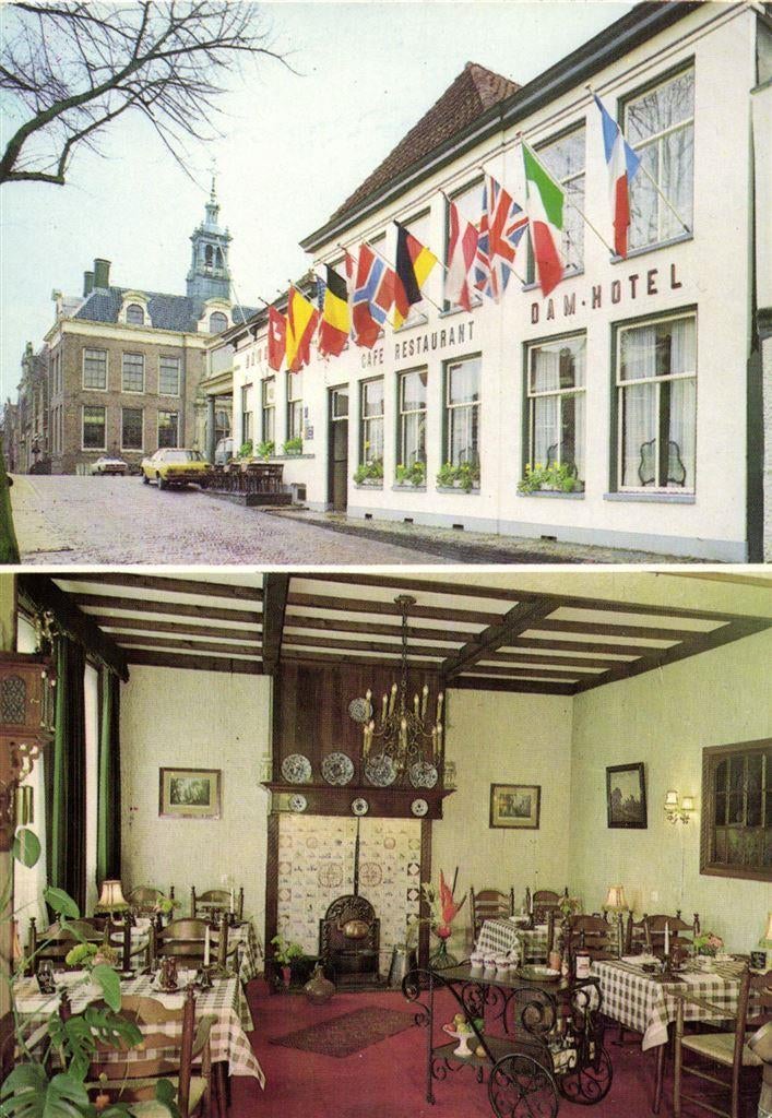 Damhotel - Edam - 2 afb - gelopen, Ophalen of Verzenden, Voor 1920, Gelopen, Friesland