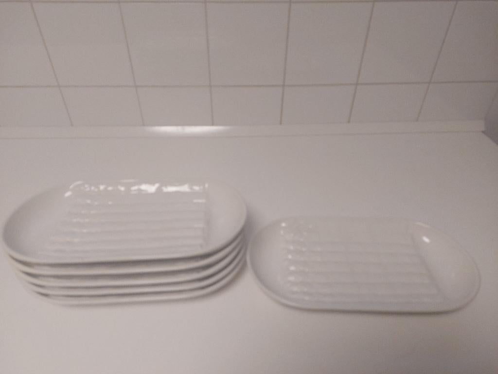 aspergeborden, Huis en Inrichting, Keuken | Servies, Ophalen of Verzenden, Zo goed als nieuw, Bord(en), Overige stijlen