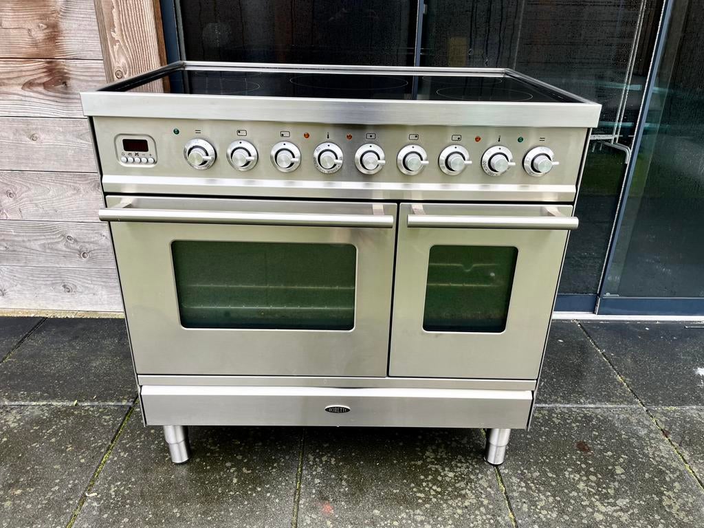 Prachtig 90cm Boretti Ilve inductie fornuis - 2 ovens! RVS, Witgoed en Apparatuur, Ophalen of Verzenden, Zo goed als nieuw, Inductie