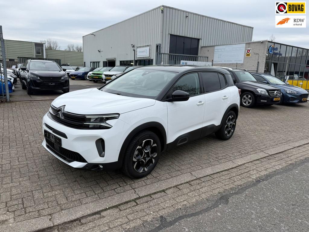 Citroen C5 Aircross 1.2 PureTech Shine Automaat, Navi, Leder, Gebruikt, 1199 cc, C5 Aircross, Wit