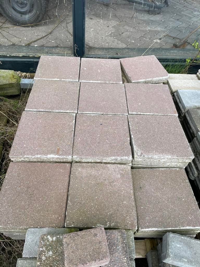 Gratis dikke 30x30 tegels, Tuin en Terras, Ophalen, Zo goed als nieuw, Beton, Terrastegels