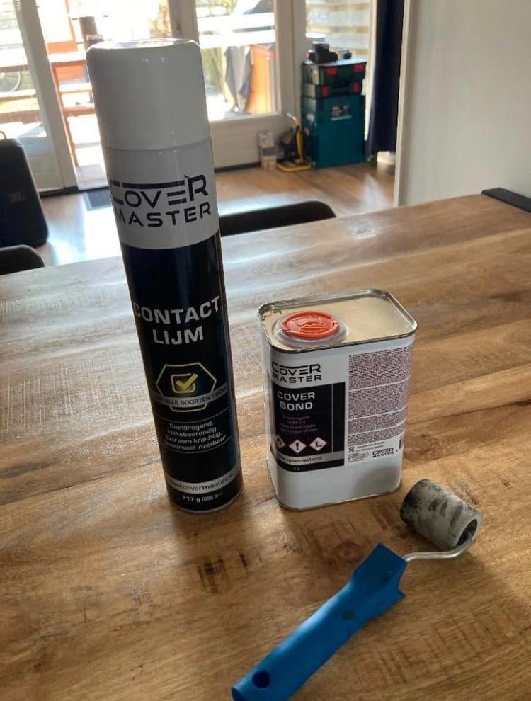 EPDM contactlijm & Coverbond lijm (beide aangebroken)., Overige materialen, Gebruikt, Overige kleuren, Dakleer