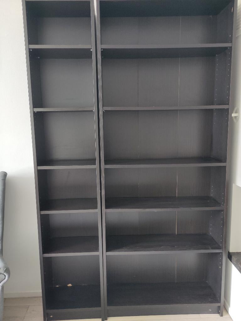 Open kast 40x202 cm zwart, Ophalen, Minder dan 50 cm, Gebruikt, 200 cm of meer