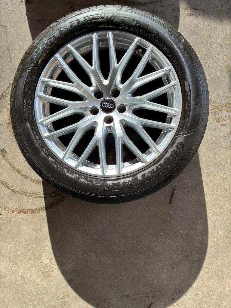 Audi Q7 zomerbanden Goodyear 285 45 20 originele velgen tpms, Auto-onderdelen, Banden en Velgen, Ophalen, Gebruikt, 285 mm, Banden en Velgen
