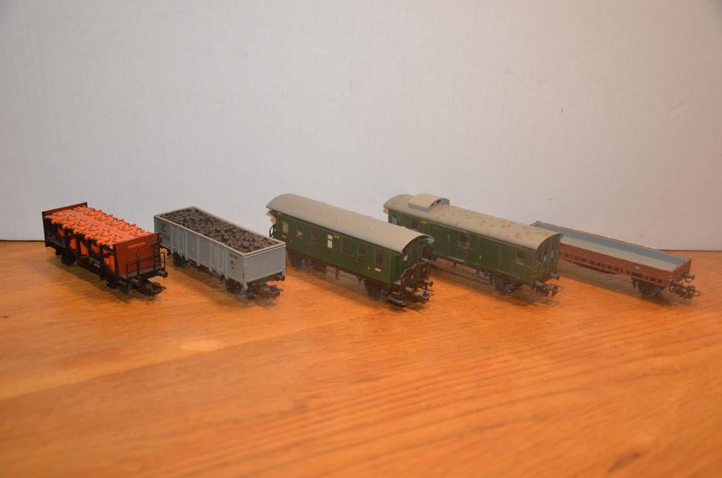 Marklin 5x wagon 4002 - 4003 - 4606 - 4638 - 4657, Wisselstroom, Gebruikt, Wagon, Ophalen of Verzenden