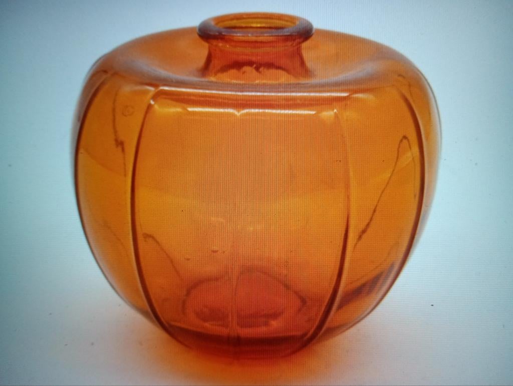 Puntgaaf oranje bevrijdingsvaasje, Antiek en Kunst, Ophalen of Verzenden