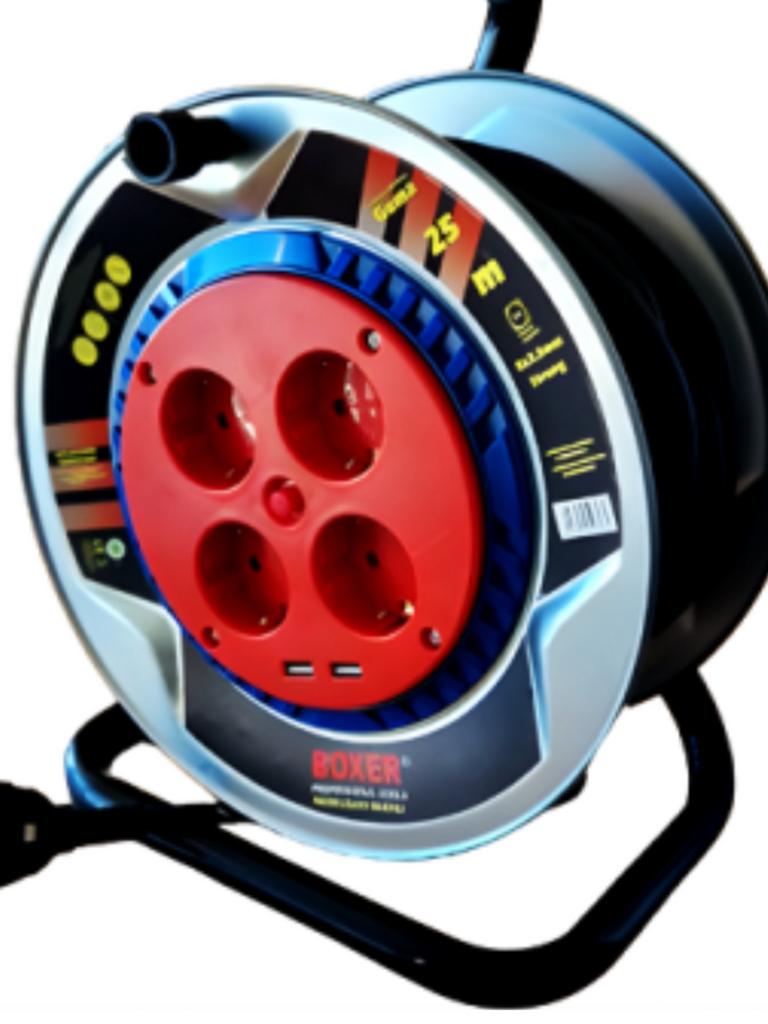 Haspel 25 meter met USB asnsluiting 3 G en 4 stopcontacten, Ophalen of Verzenden, Nieuw, Kabel of Snoer