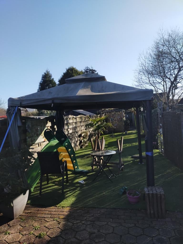 Te koop vierkant paviljoen met zijkanten, Tuin en Terras, Ophalen, Minder dan 5 meter, Paviljoen