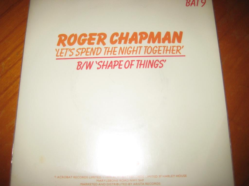 Roger Chapman: Let`s spend the night together, Ophalen of Verzenden, Zo goed als nieuw, Pop, Single