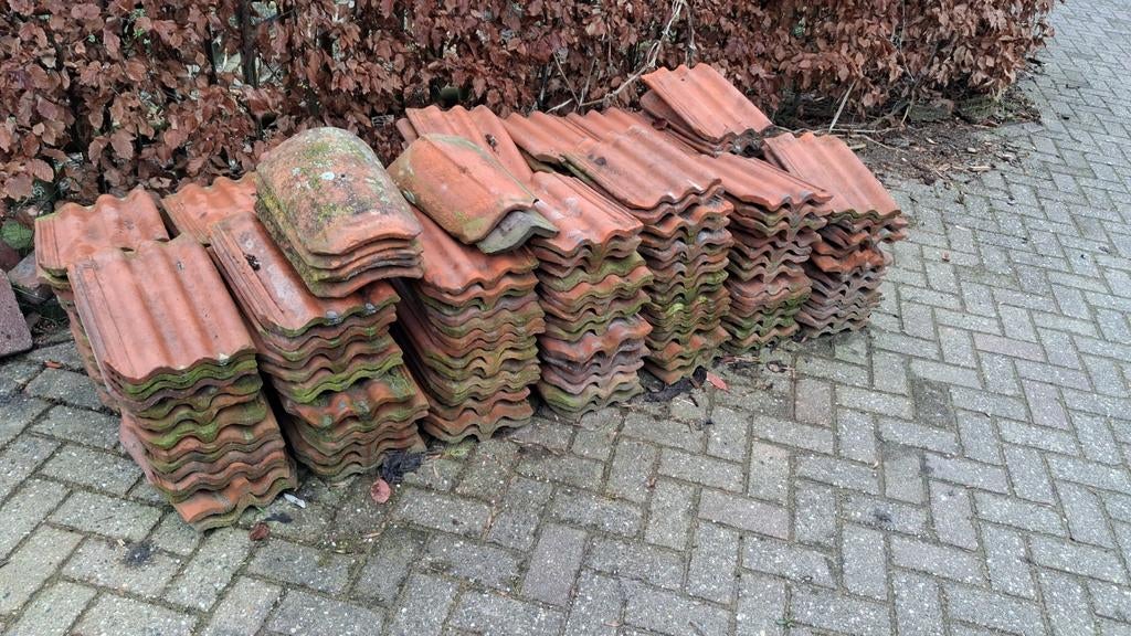 Friese golfpan dakpannen - Gebruikt, Ophalen, Gebruikt, Steen of Klei, 15 m² of meer