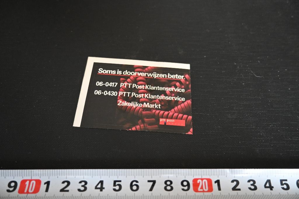 sticker PTT Post Soms is doorverwijzen beter, Verzamelen, Ophalen, Zo goed als nieuw