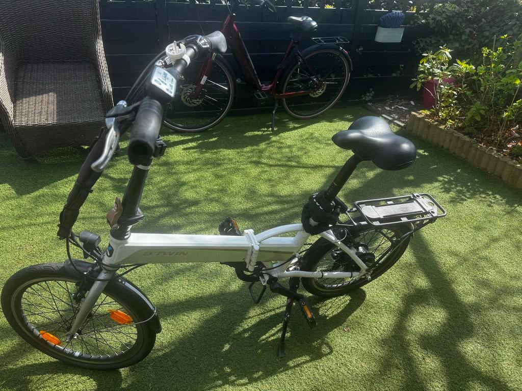 Btwin Tilt 500 elektrische vouwfiets, Gebruikt, Minder dan 47 cm, 30 tot 50 km per accu, Ophalen