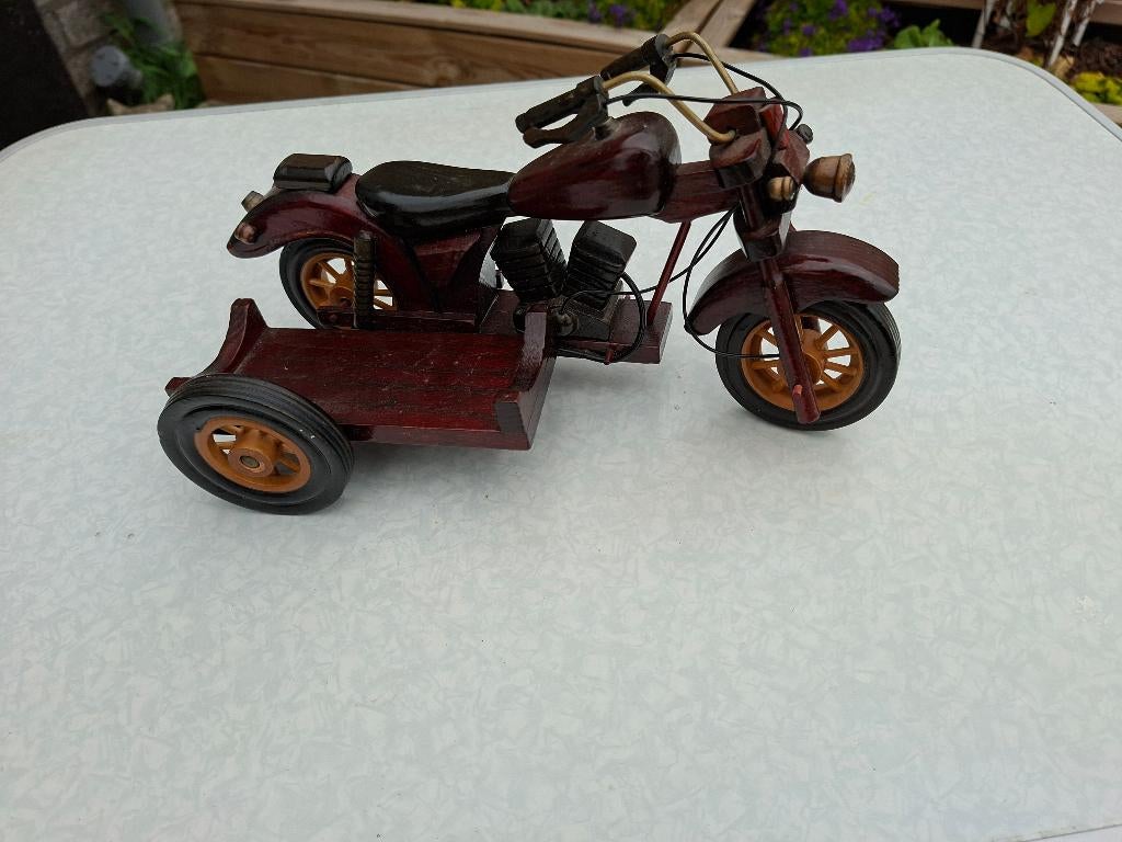 handgemaakte motor met zijspan, Ophalen of Verzenden, Beeld