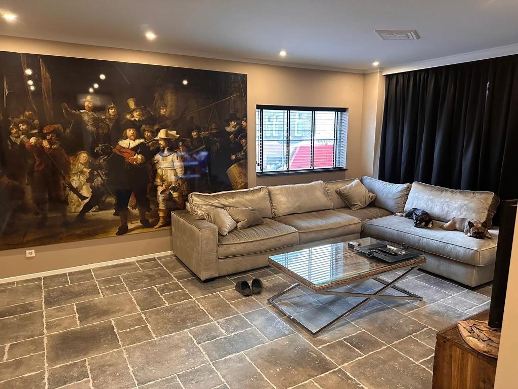 Rofra hoek Bankstel Croco stof, Huis en Inrichting, Banken | Bankstellen, Ophalen, Gebruikt, 100 tot 125 cm, Hoekbank