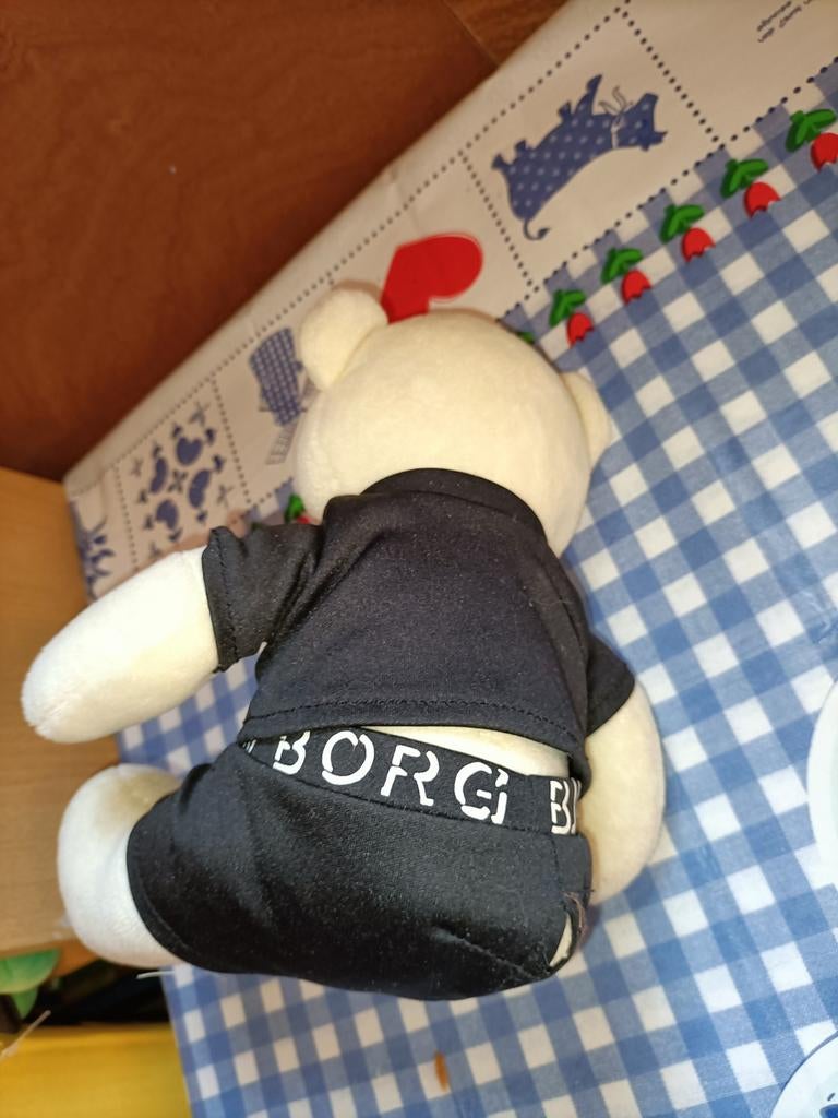 Björn Borg beer knuffel met zwart ondergoed 23 cm, Ophalen of Verzenden, Zo goed als nieuw