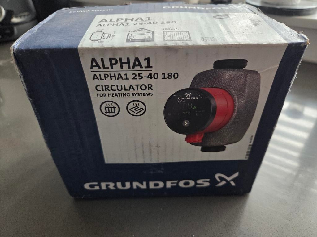 Grundfos ALPHA1 25-40 180 circulatiepomp voor verwarming, Ophalen of Verzenden, Nieuw, Minder dan 200 watt, Overige typen