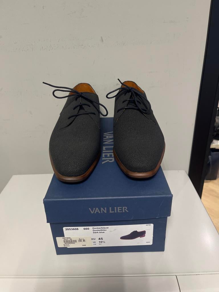 Van Lier Nette Schoenen - Donkerblauw, Maat 45, Kleding | Heren, Schoenen, Nieuw, Veterschoenen, Blauw, Ophalen of Verzenden