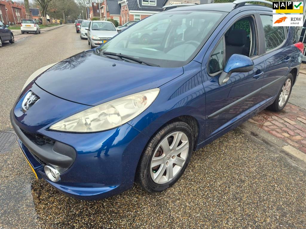 Peugeot 207 SW 1.6 VTi XS airco,panoramadak, Voorwielaandrijving, Stof, Gebruikt, Blauw