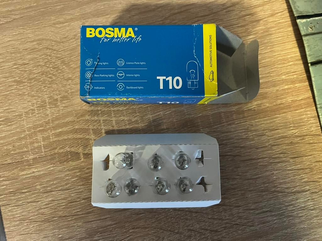 7 Bosma T10 12V autolampen nieuw, Auto-onderdelen, Ophalen of Verzenden, Nieuw