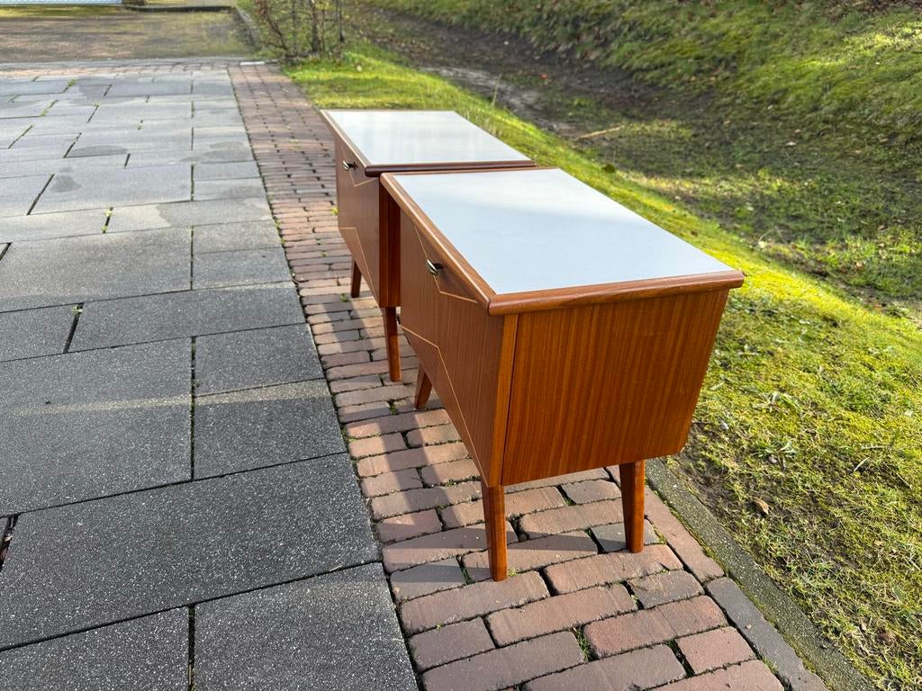 Louis van Teeffelen nachtkastjes set - Wébé - Vintage, Gebruikt, Minder dan 45 cm, Gijpsvintage, Info@gijpsvintage.nl