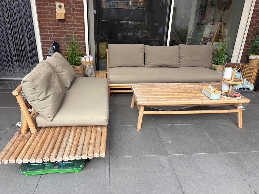 Apple Bee Twiggy loungeset, Tuin en Terras, Tuinsets en Loungesets, Ophalen, 5 zitplaatsen, Bank, Teakhout