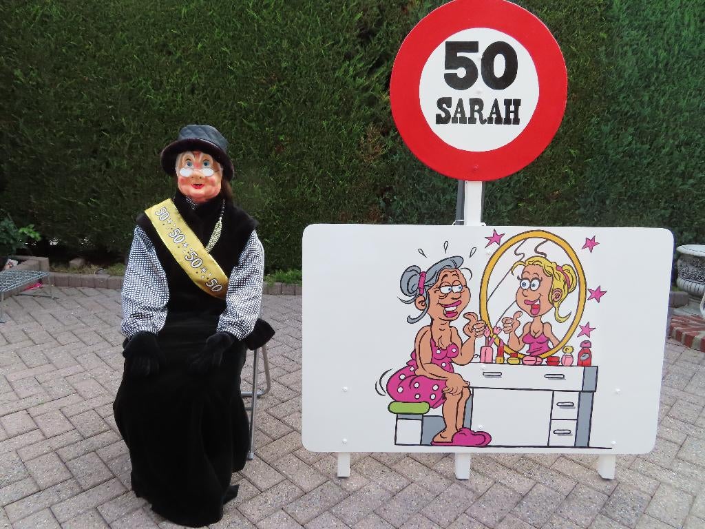 Feest set voor 50 jarige verjaardag Sarah of Abraham zie adv, Ophalen, Zo goed als nieuw, Abraham of Sarah