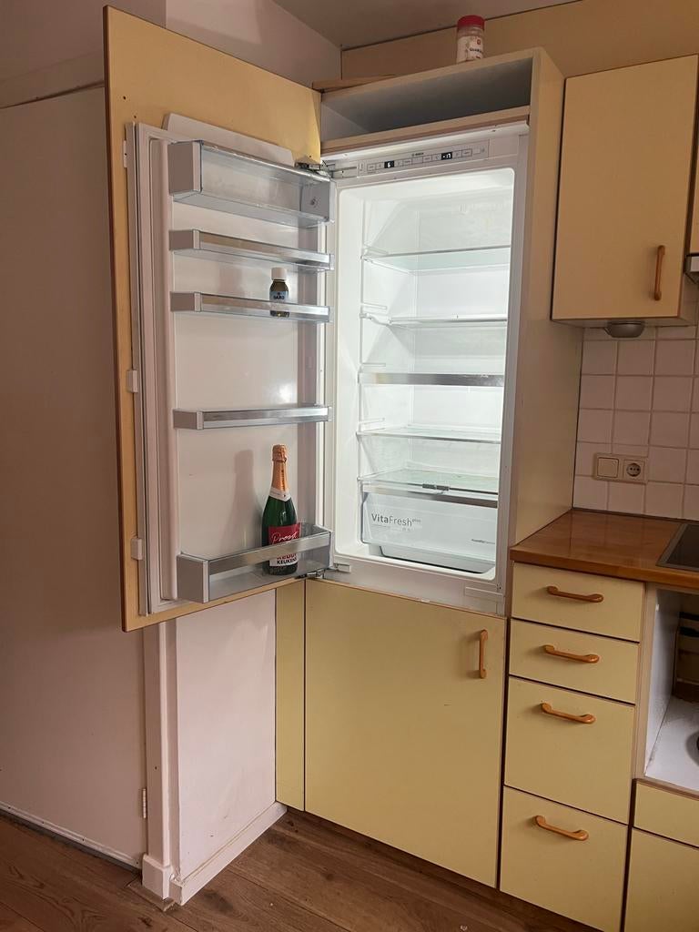 Inbouw koelvriescombinatie- Bosch kiss87as30, Ophalen, 150 tot 200 liter, Gebruikt, 120 tot 140 cm