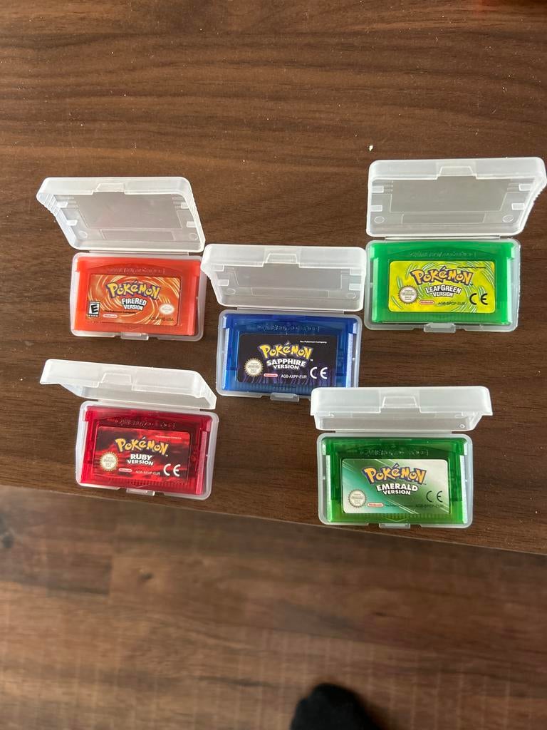 5 Pokémon GBA games (reproductie), 1 speler, Ophalen of Verzenden, Zo goed als nieuw, Role Playing Game (Rpg)
