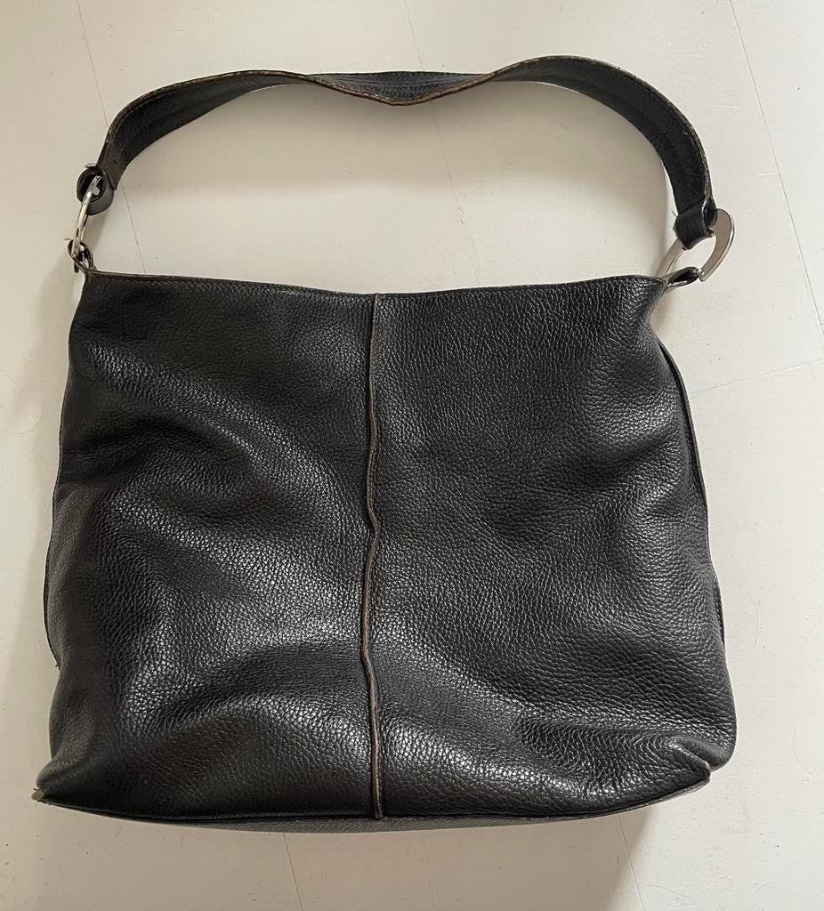 Furla. Donkerbruin. Handtas. Echt leer, Ophalen of Verzenden, Zo goed als nieuw, Bruin, Leer