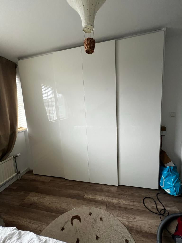 Ikea Pax Schuifdeuren - Hoogglans Wit, Ophalen, Kunststof, 200 cm of meer, Zo goed als nieuw