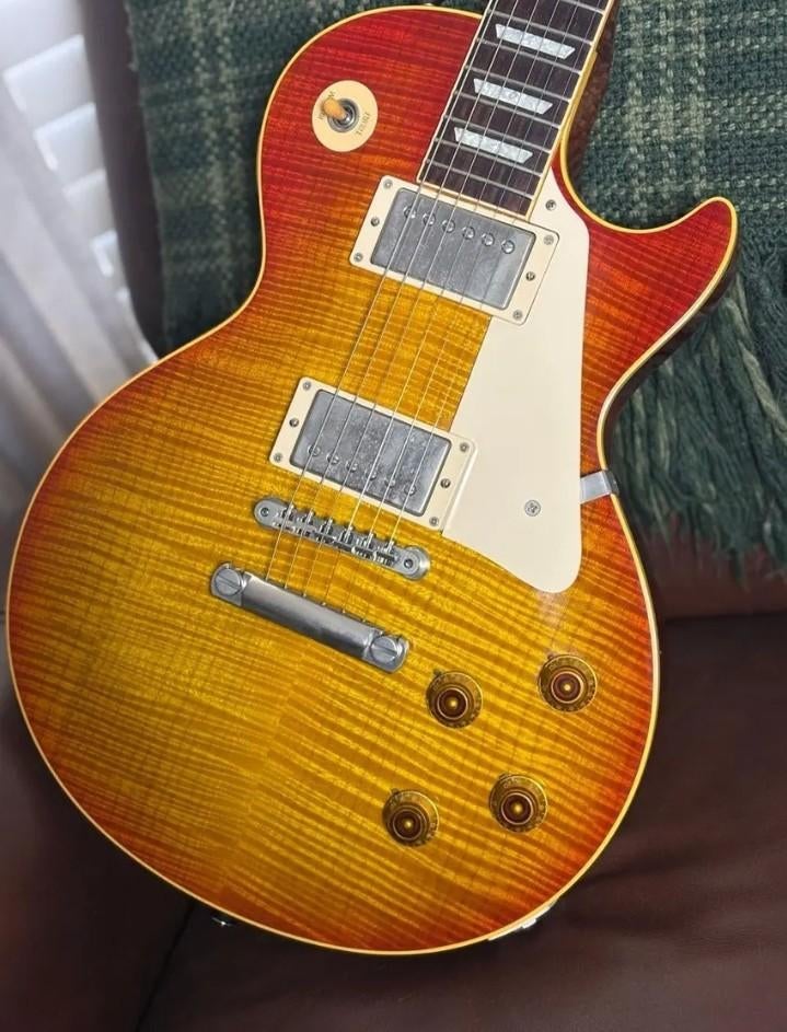 Gibson Custom Shop ’59 Les Paul R9 2000 – Cherry Sunburst, Muziek en Instrumenten, Ophalen, Solid body