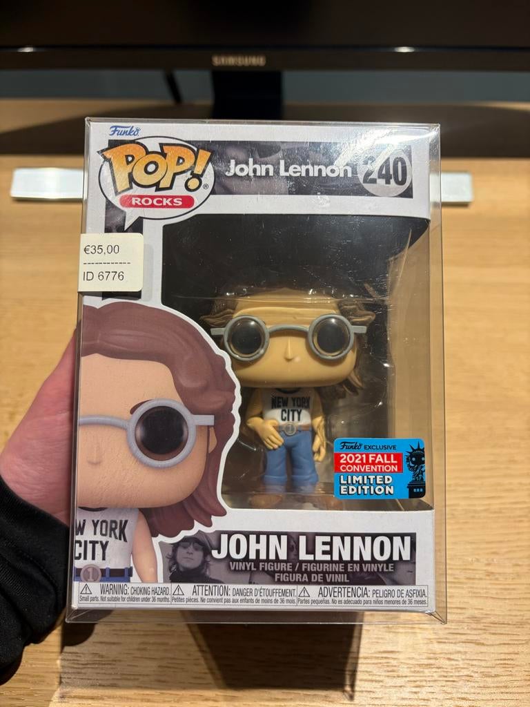 Funko Pop! John Lennon #240 - 2021 Fall Convention Exclusief, Ophalen of Verzenden, Nieuw