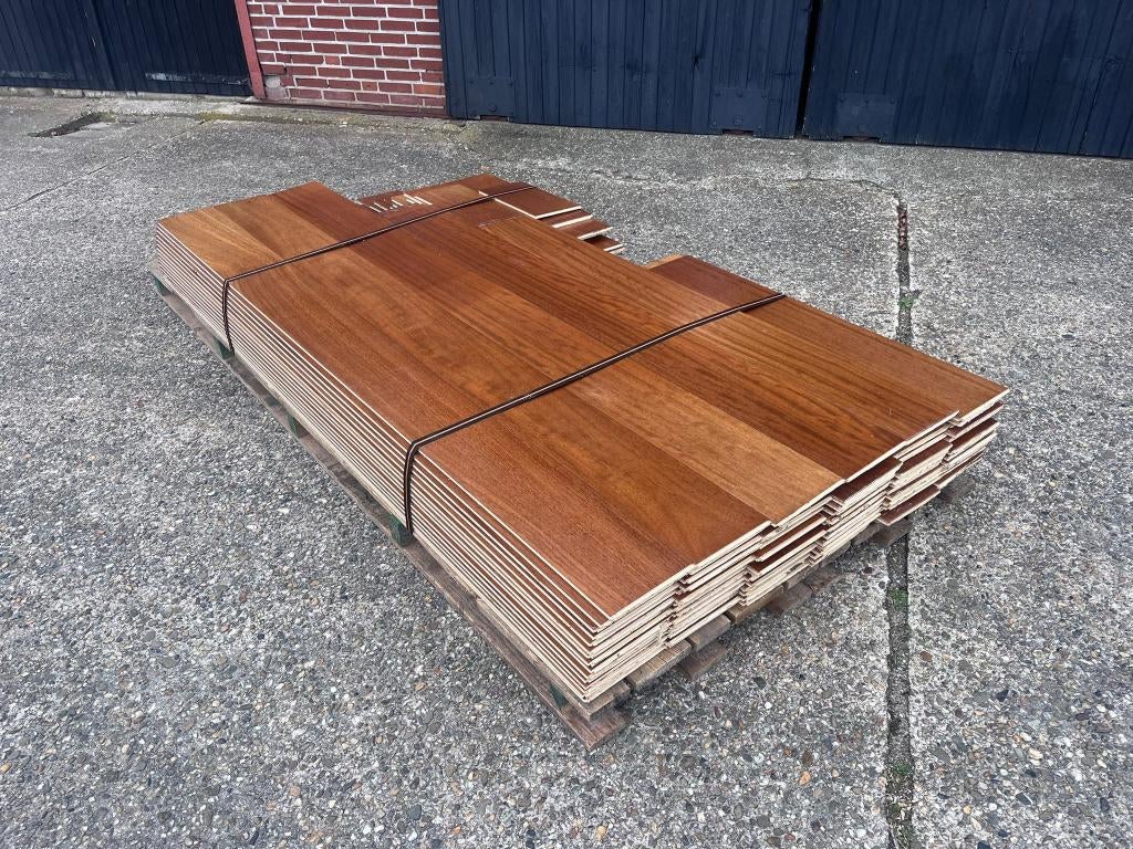 Eiken vloerplanken, multiplank, 30 m2, vloer,, Ophalen, Gebruikt, Vloerdelen of -planken, 10 m² of meer