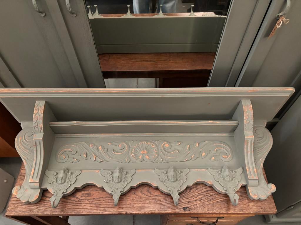 Brocante kapstok / wandrek, Huis en Inrichting, Woonaccessoires | Kapstokken, Wandkapstok, Studio Larilo, Zo goed als nieuw, Minder dan 100 cm